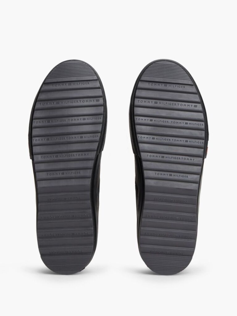 Μαύρο Δερμάτινα Sneakers  Άνδρες