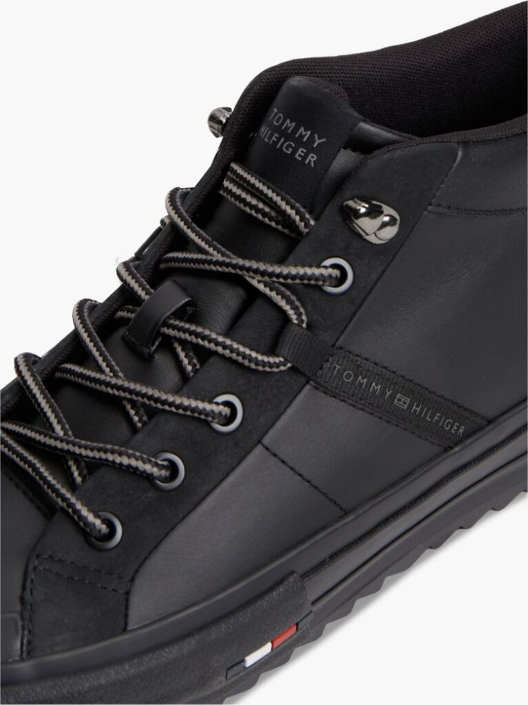 Μαύρο Δερμάτινα Sneakers  Άνδρες