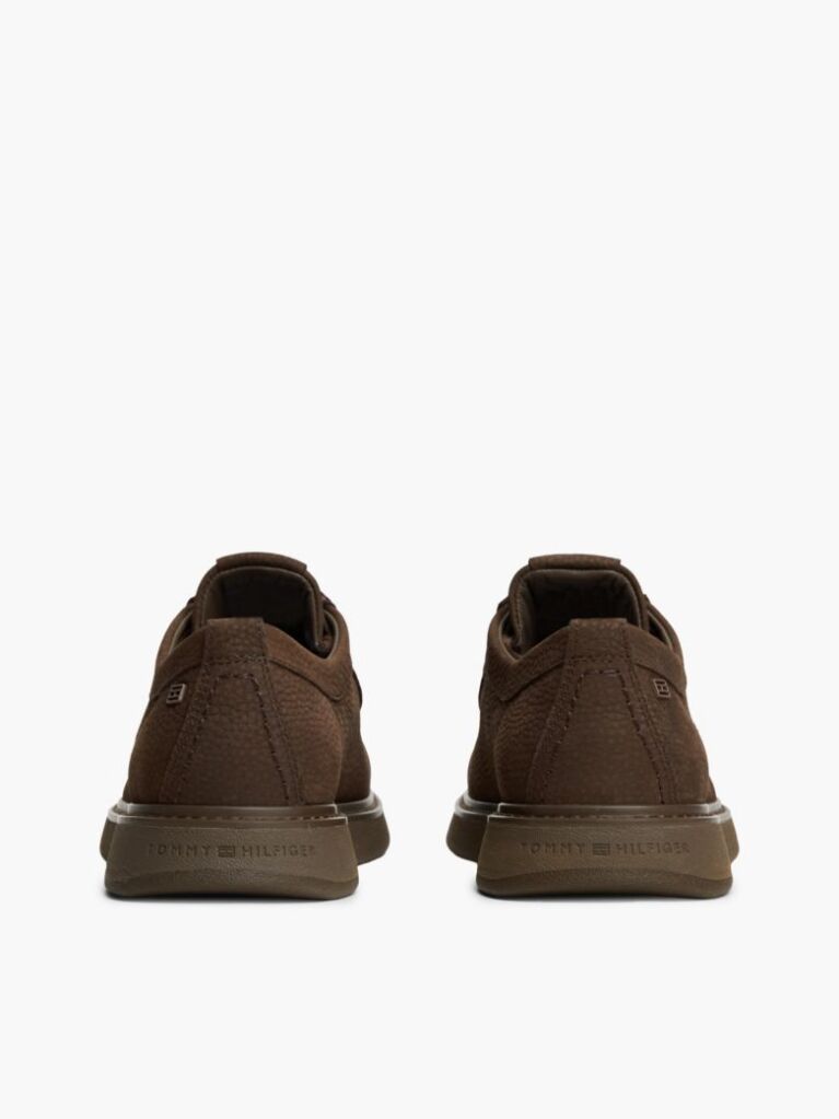 Καφέ Δερμάτινα Δετά Loafers Με Moc Μύτη  Άνδρες