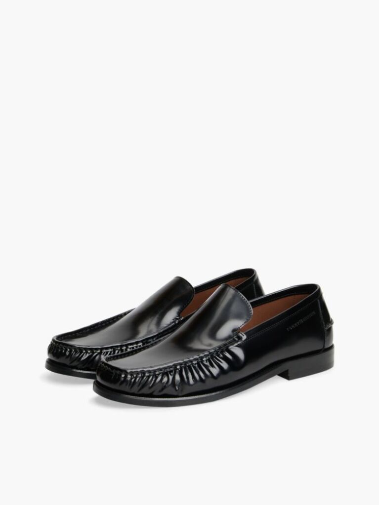 Μαύρο Δερμάτινα Loafers  Άνδρες