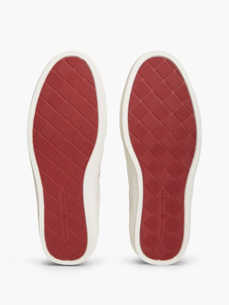 Μπεζ Δερμάτινα Sneakers Με Cupsole   Άνδρες