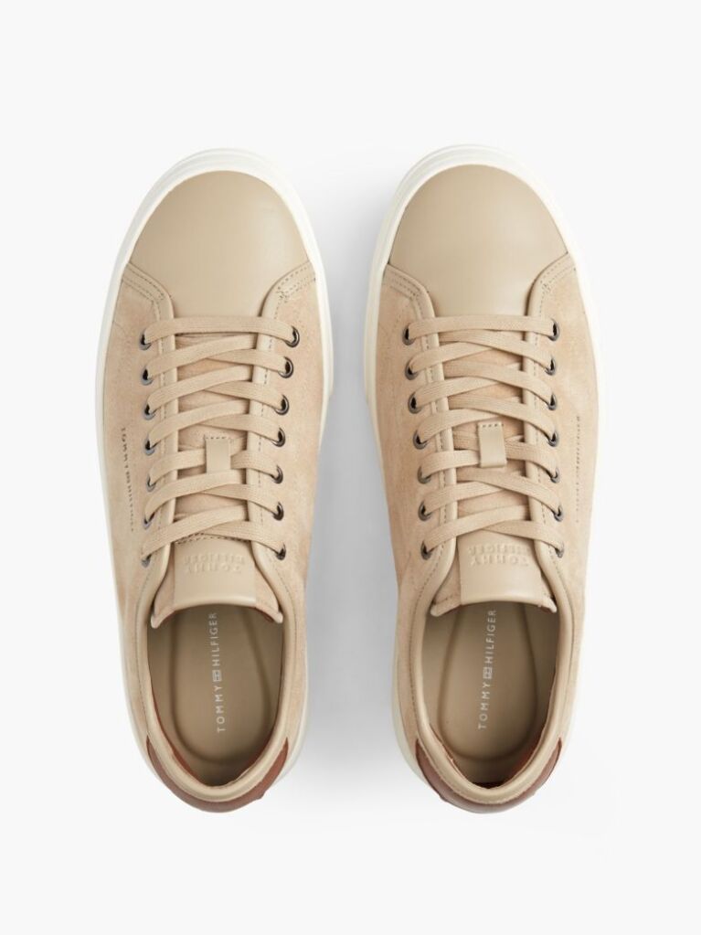 Μπεζ Σουέτ Sneakers Με Πάνελ Σε Αντίθεση  Άνδρες