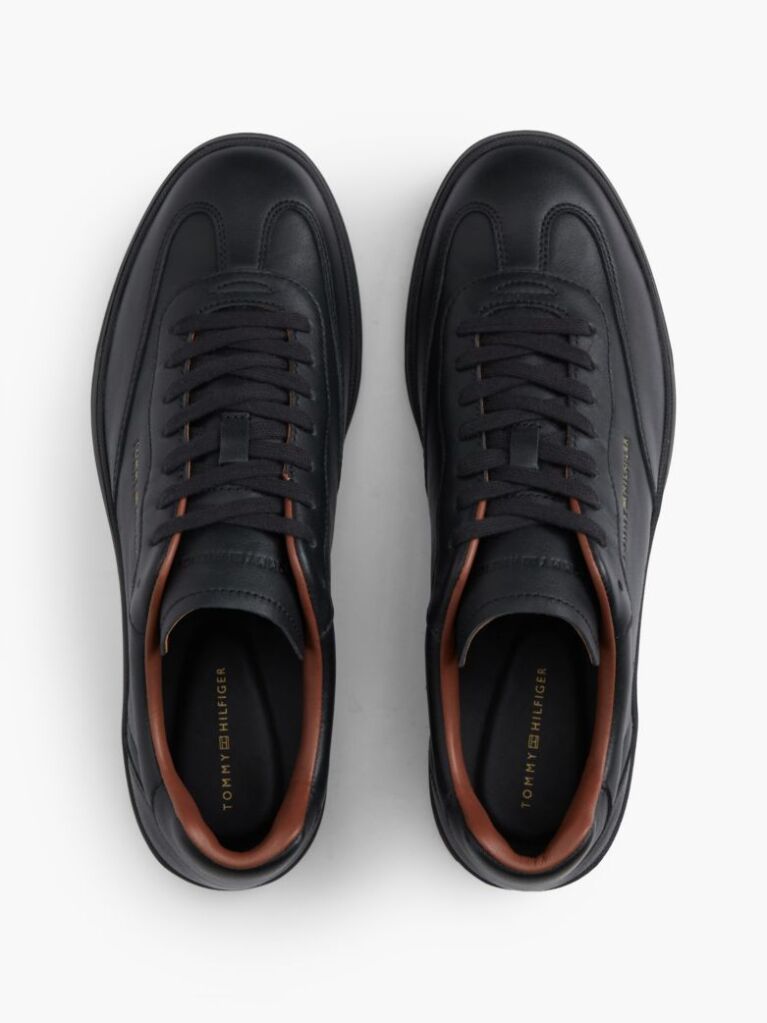 Μαύρο Δερμάτινα Sneakers  Άνδρες