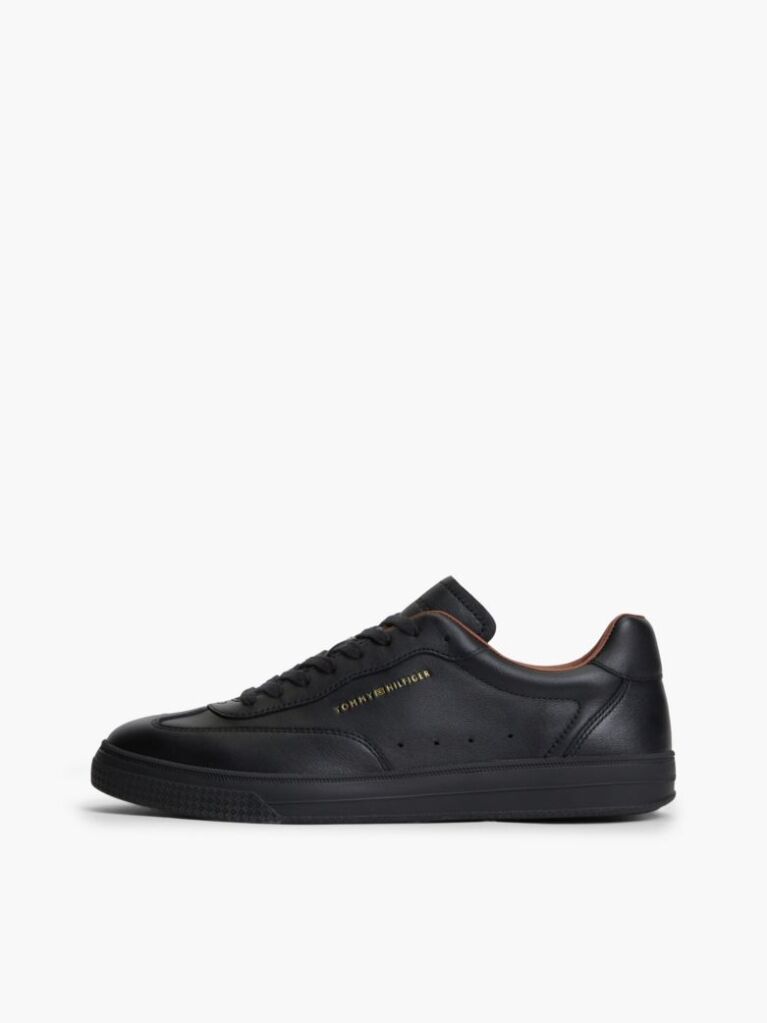Μαύρο Δερμάτινα Sneakers  Άνδρες