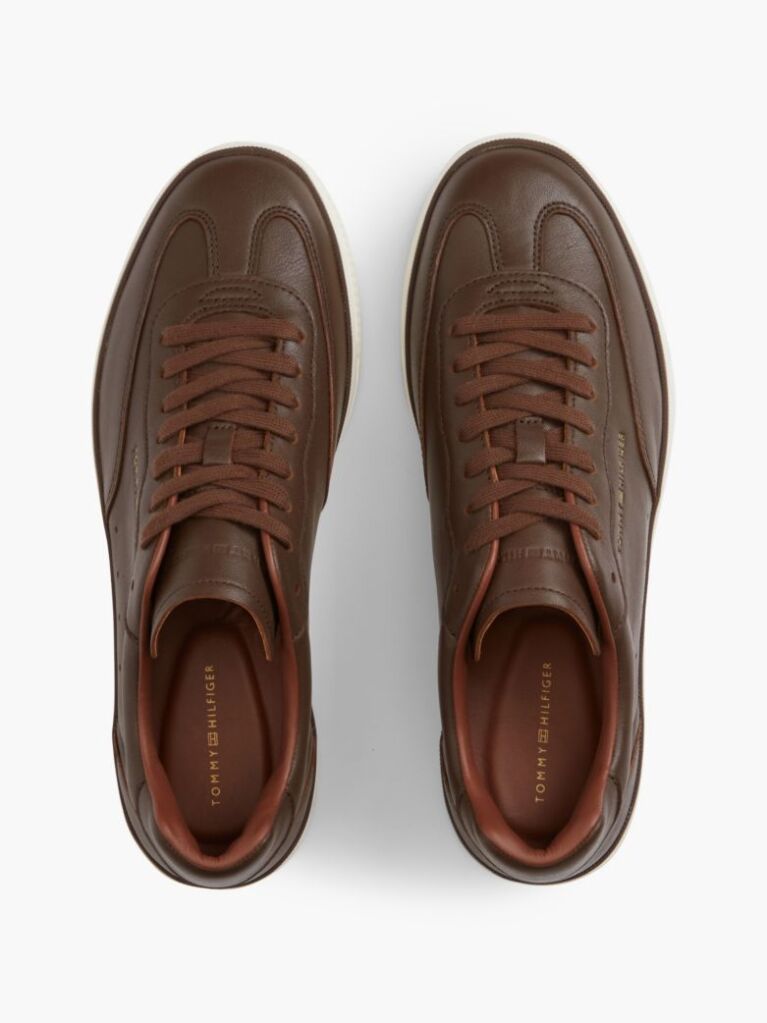 Καφέ Δερμάτινα Sneakers  Άνδρες