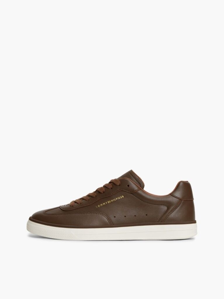 Καφέ Δερμάτινα Sneakers  Άνδρες