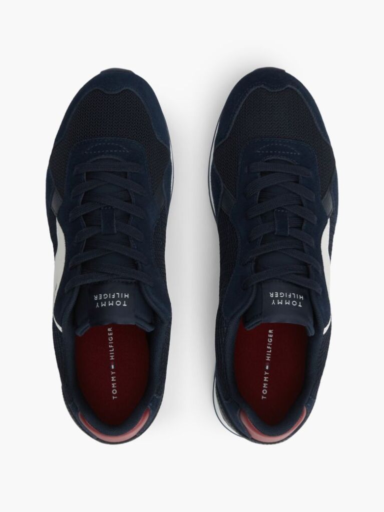 Μπλε Sneakers Με Μίξη Υφών Και Λογότυπο  Άνδρες