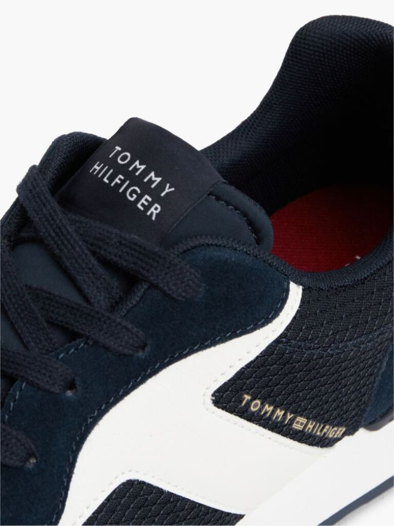 Μπλε Sneakers Με Μίξη Υφών Και Λογότυπο  Άνδρες