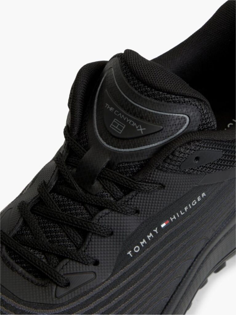 Black Outdoor Jacquard Knit Sneakers  Men