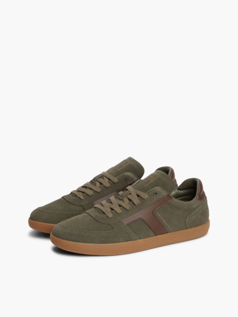 Πράσινο Σουέτ Sneakers Με Υφασμάτινα Πάνελ  Άνδρες
