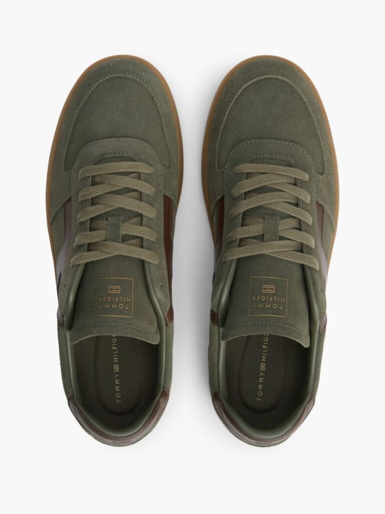 Πράσινο Σουέτ Sneakers Με Υφασμάτινα Πάνελ  Άνδρες