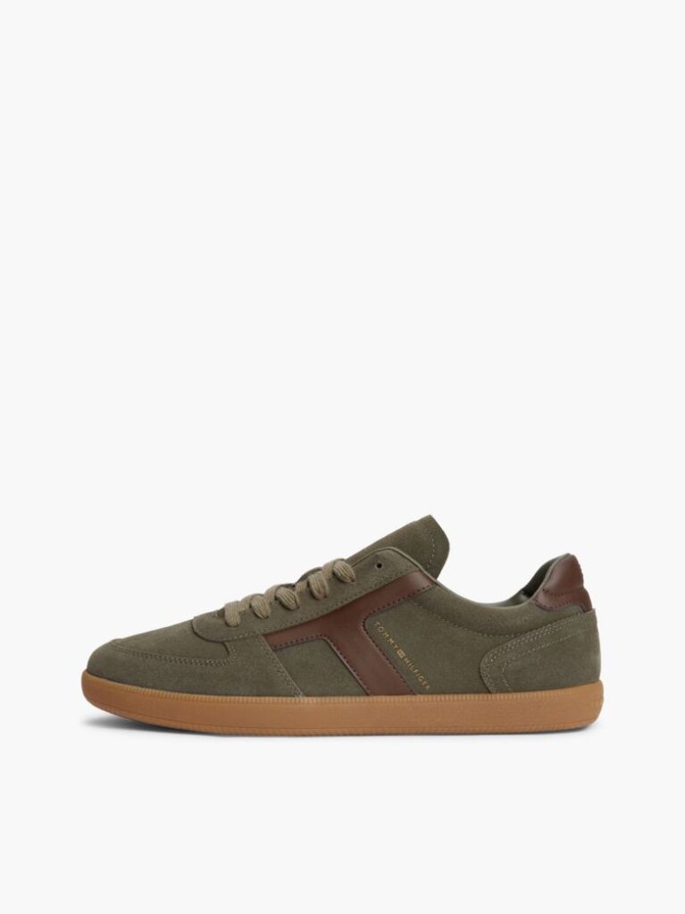 Πράσινο Σουέτ Sneakers Με Υφασμάτινα Πάνελ  Άνδρες