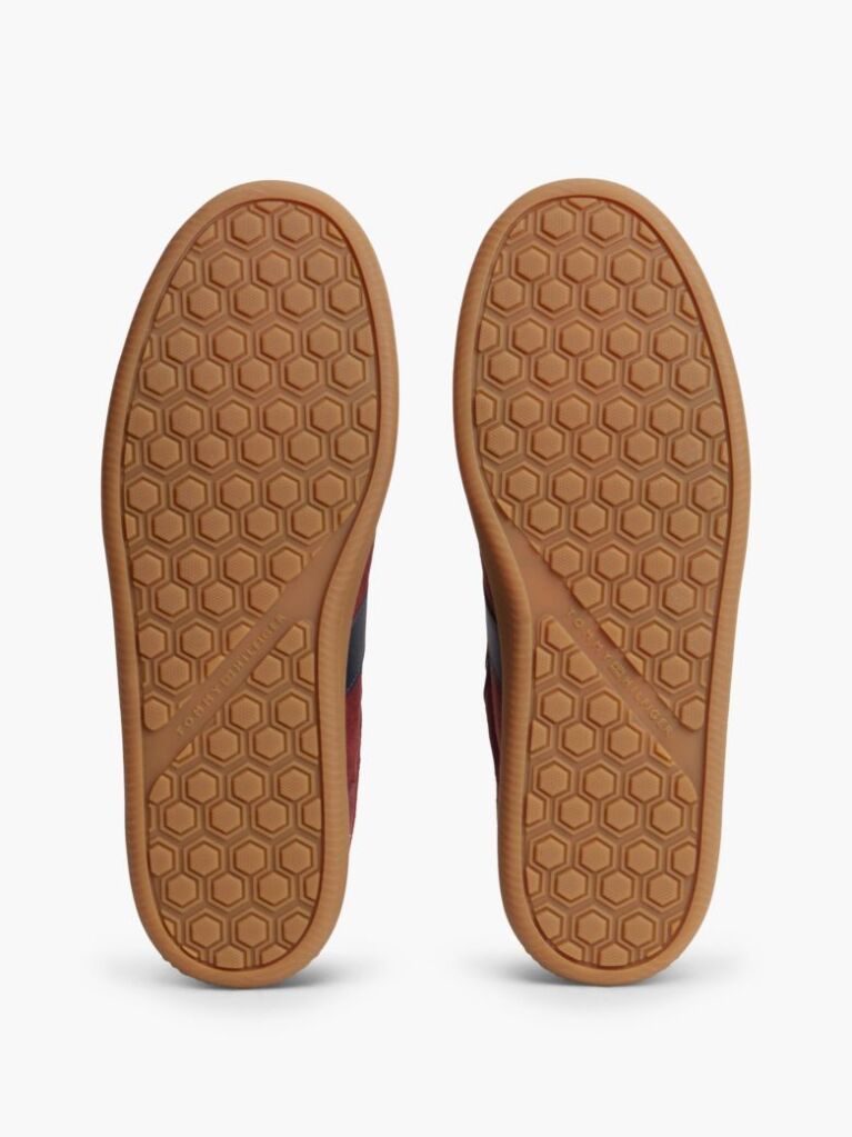 Κόκκινο Σουέτ Sneakers Με Υφασμάτινα Πάνελ  Άνδρες
