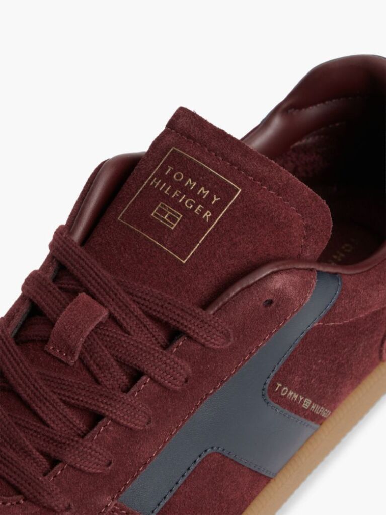 Κόκκινο Σουέτ Sneakers Με Υφασμάτινα Πάνελ  Άνδρες