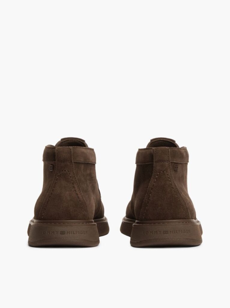 Brown Suede Flag Plaque Chukka Boots  Men