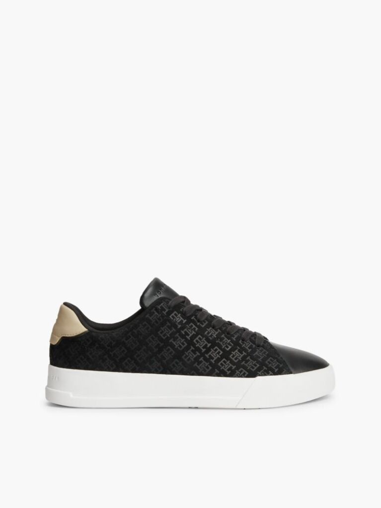 Μαύρο TH Monogram Σουέτ Sneakers  Άνδρες