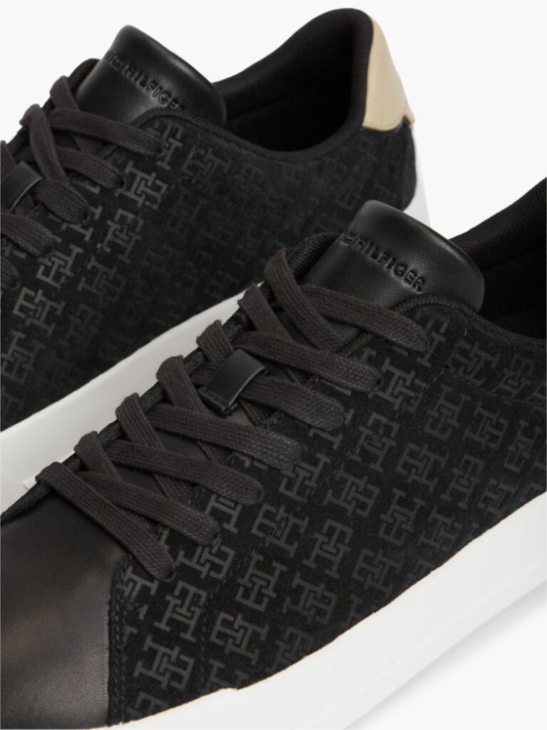 Μαύρο TH Monogram Σουέτ Sneakers  Άνδρες
