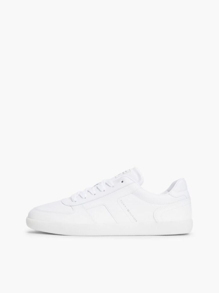 Άσπρο Δερμάτινα Sneakers Με Λογότυπο  Άνδρες