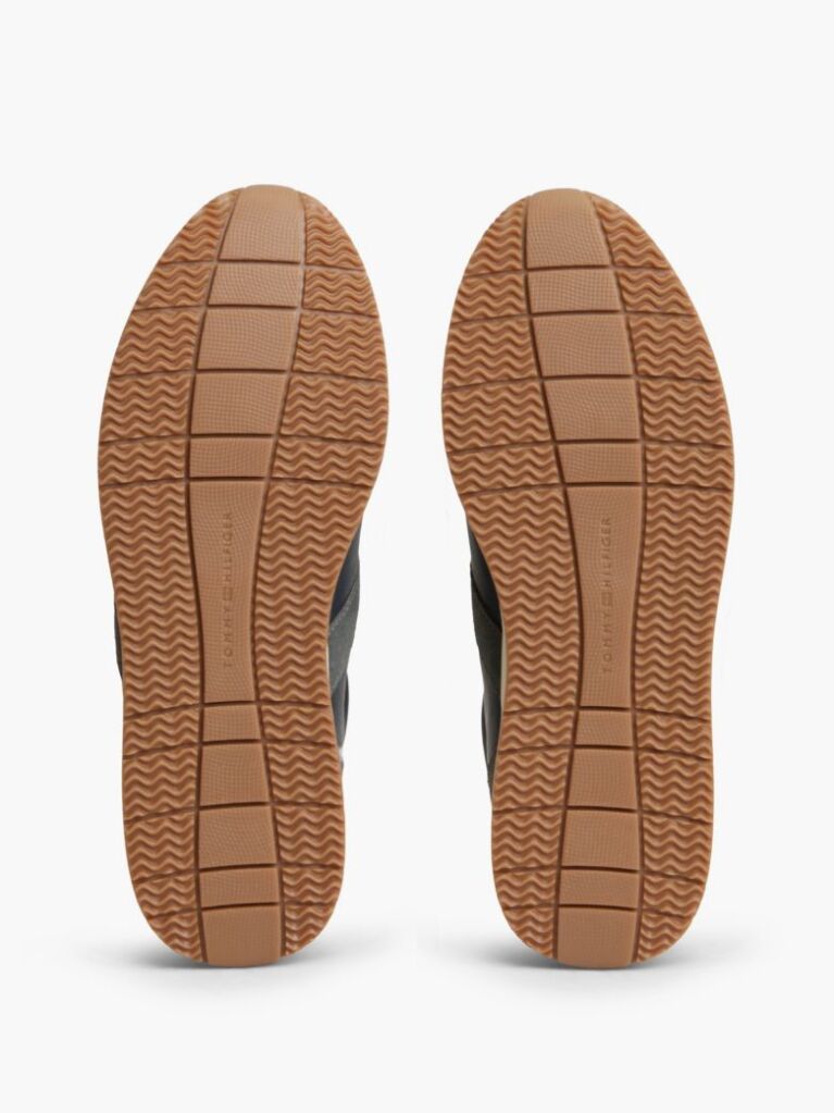 Μπλε Δερμάτινα Sneakers Με Μίξη Υφών  Άνδρες