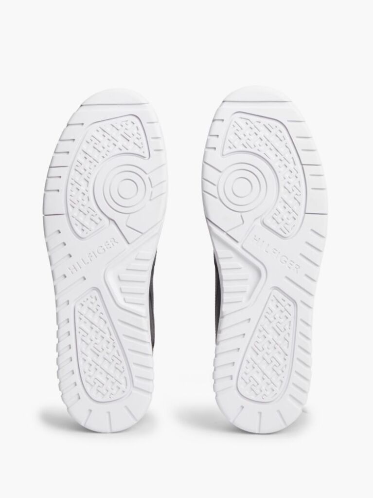 Μπλε Δερμάτινα Sneakers Basketball Με Global Ριγέ Λεπτομέρεια  Άνδρες