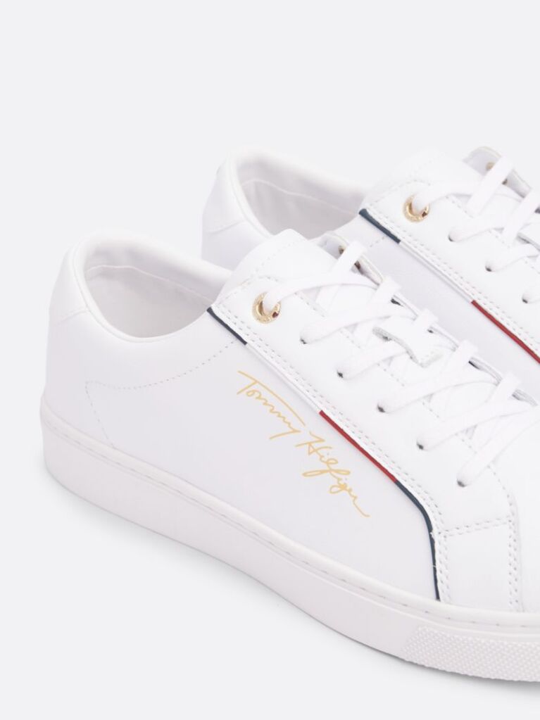 White Signature Cupsole Trainers  Women