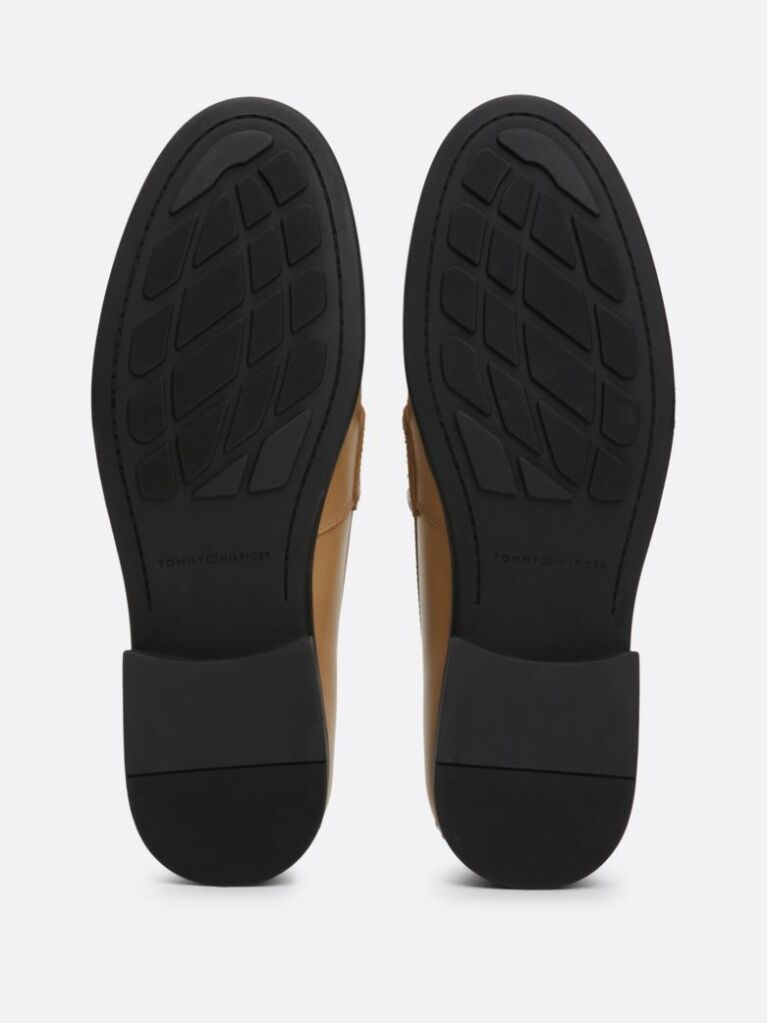 Beige Elevated Leather Loafers  Women