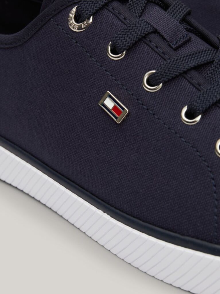 Blue Enamel Flag Canvas Trainers  Women