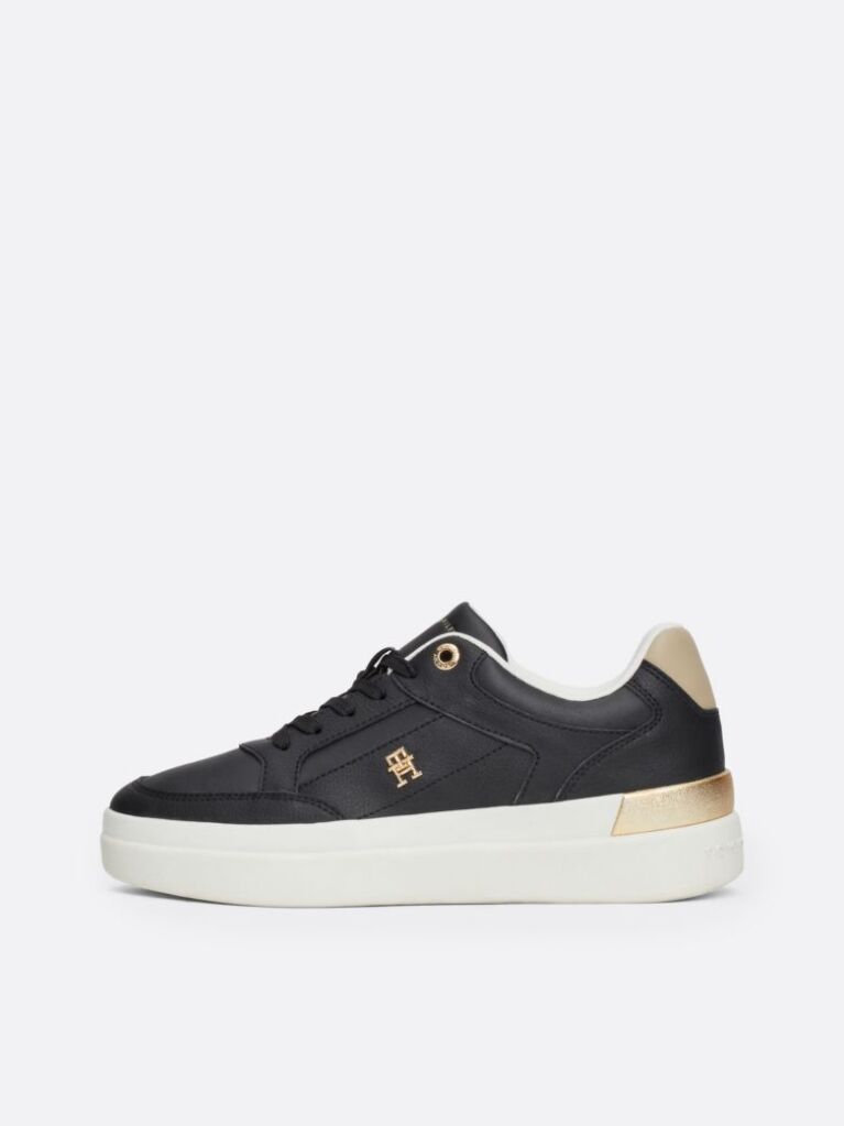 Μαύρο TH Monogram Sneakers Με Chunky Σόλα  Γυναίκες