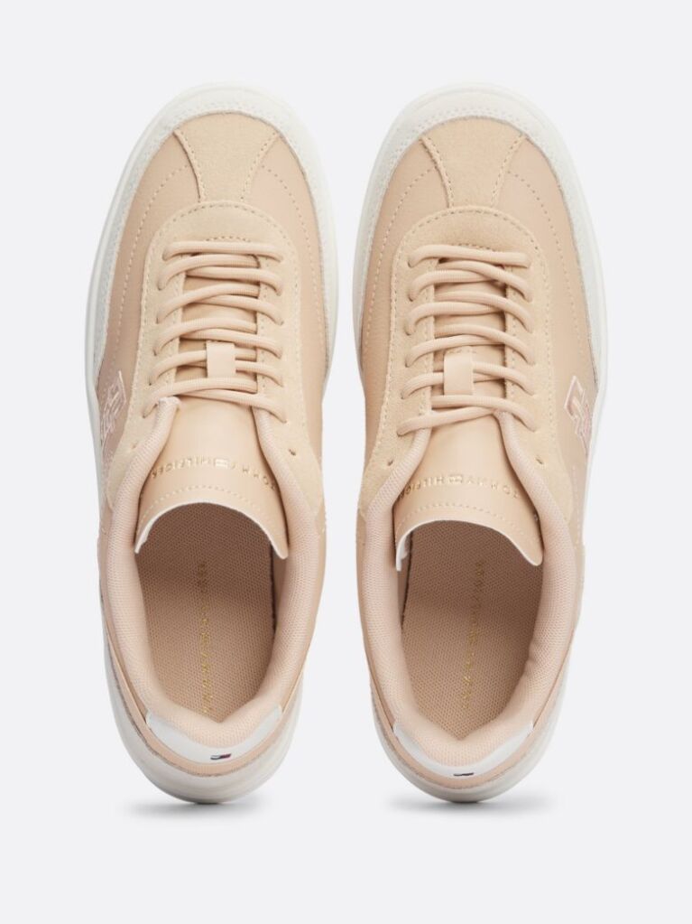 Pink Heritage Suede Court Trainers  Women