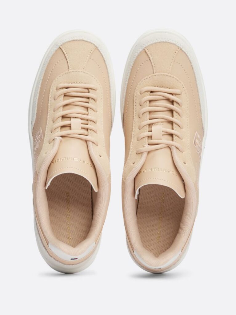 Pink Heritage Suede Court Trainers  Women