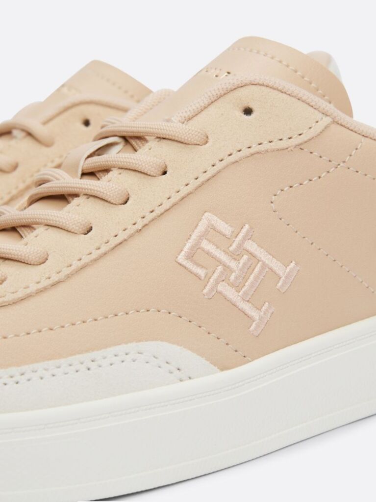 Pink Heritage Suede Court Trainers  Women