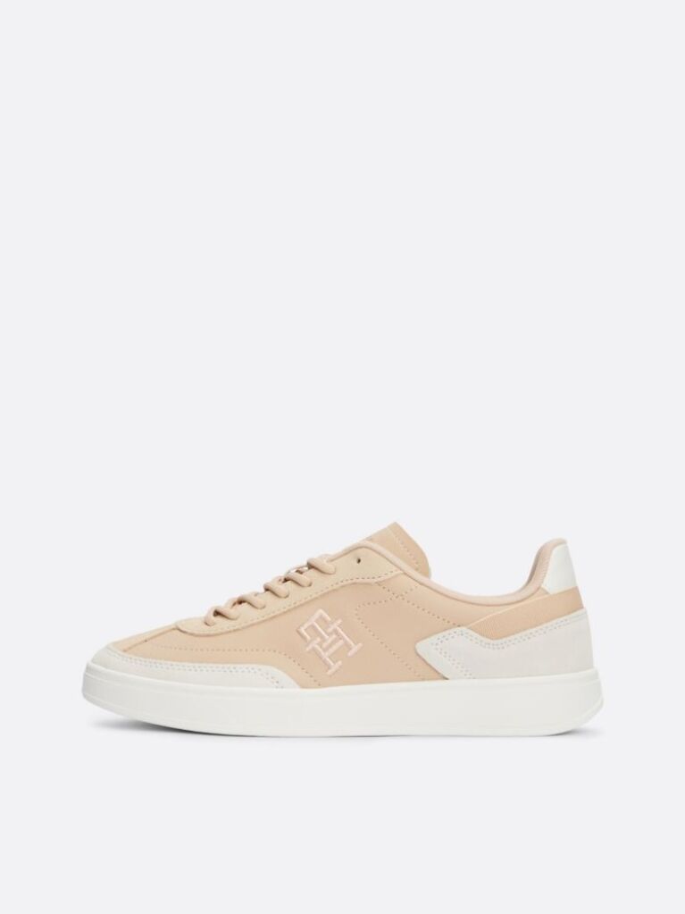 Pink Heritage Suede Court Trainers  Women