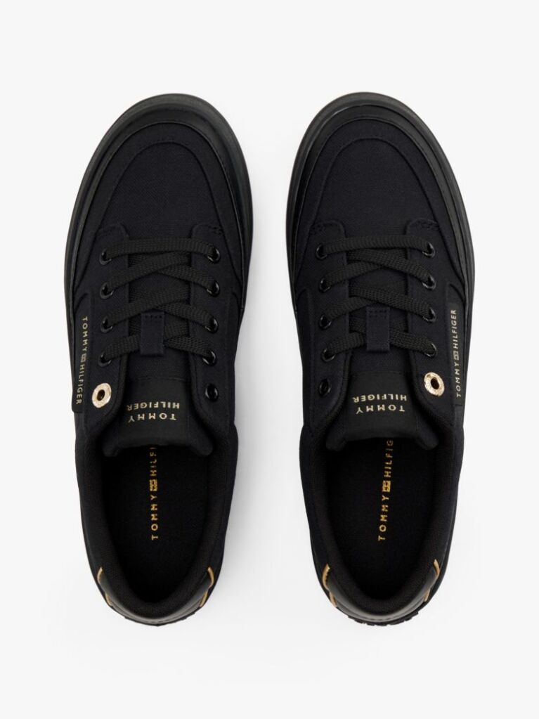 Black Contrast Trim Trainers  Women