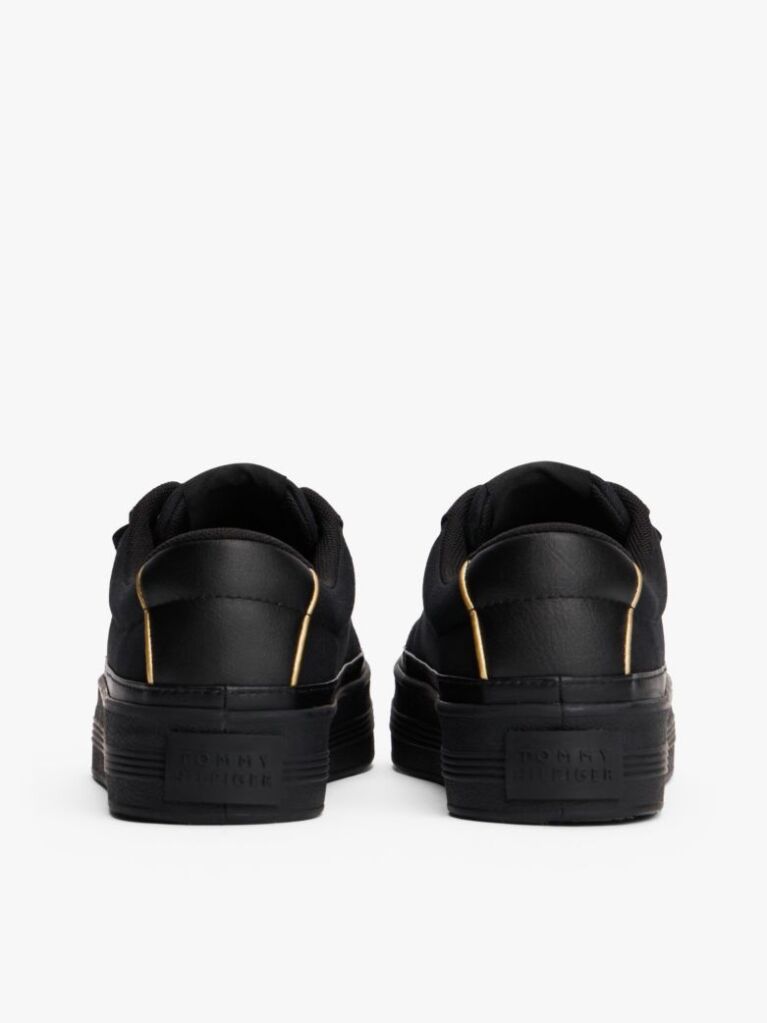 Black Contrast Trim Trainers  Women