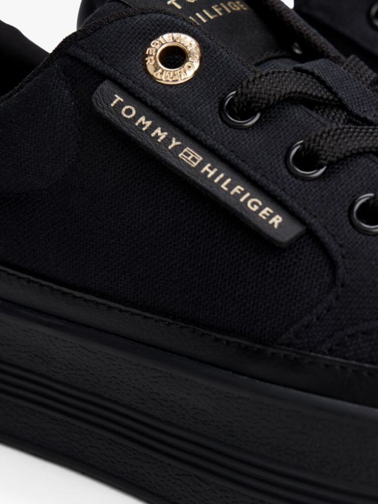 Black Contrast Trim Trainers  Women