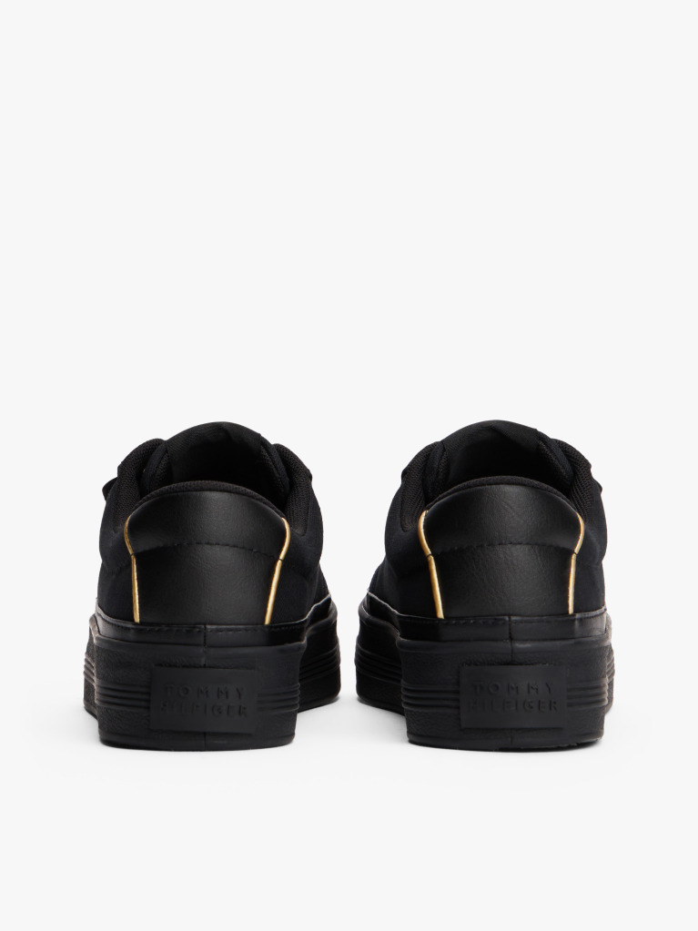 Black Contrast Trim Trainers  Women