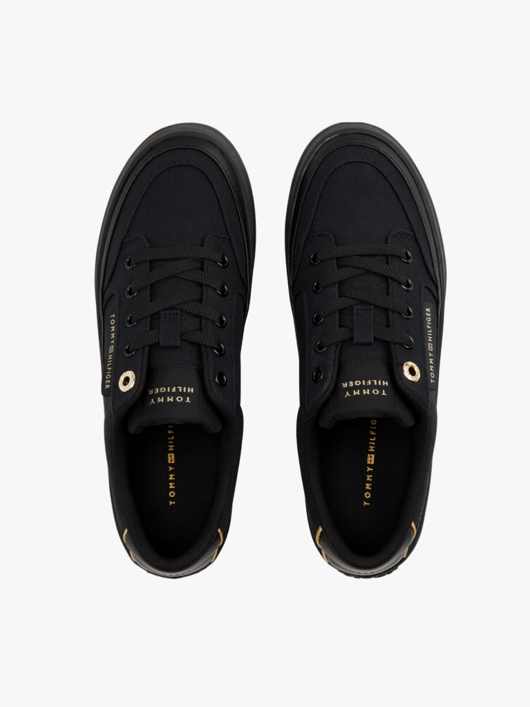 Black Contrast Trim Trainers  Women
