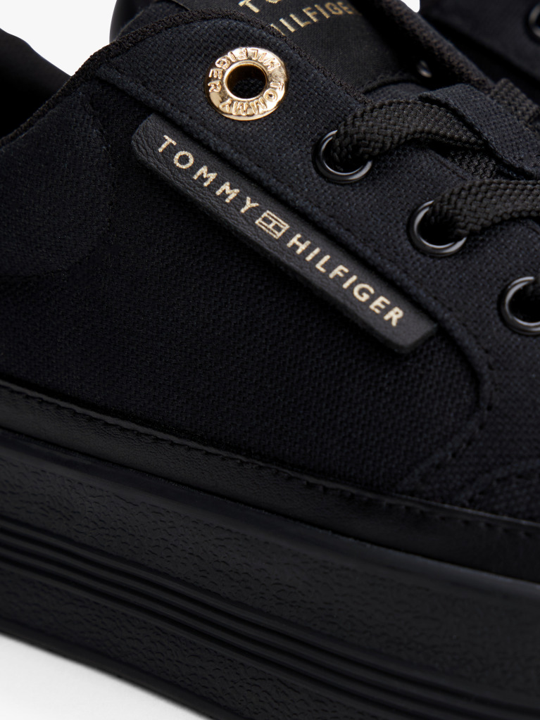 Black Contrast Trim Trainers  Women