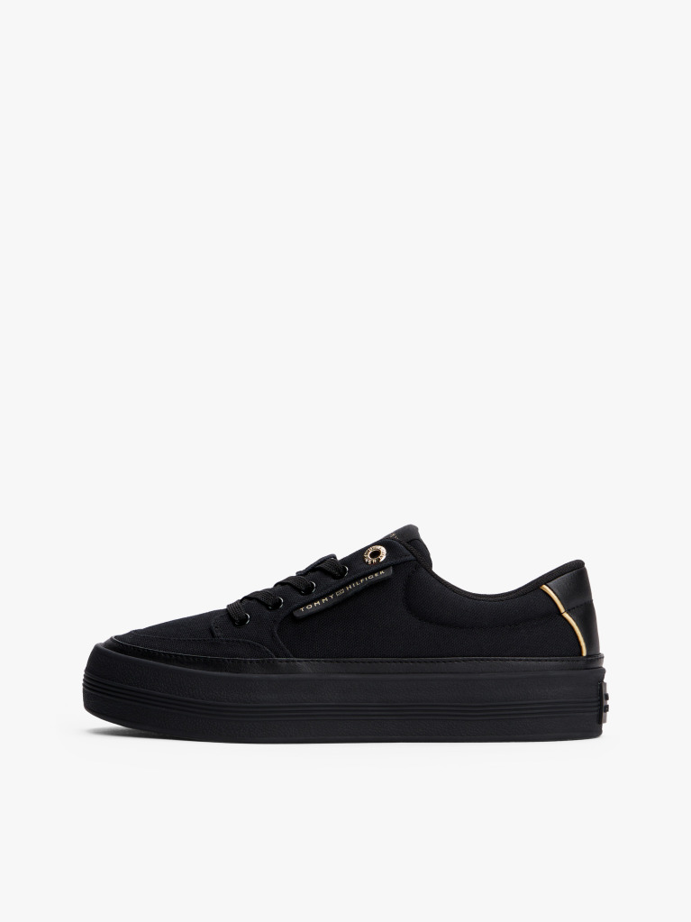 Black Contrast Trim Trainers  Women