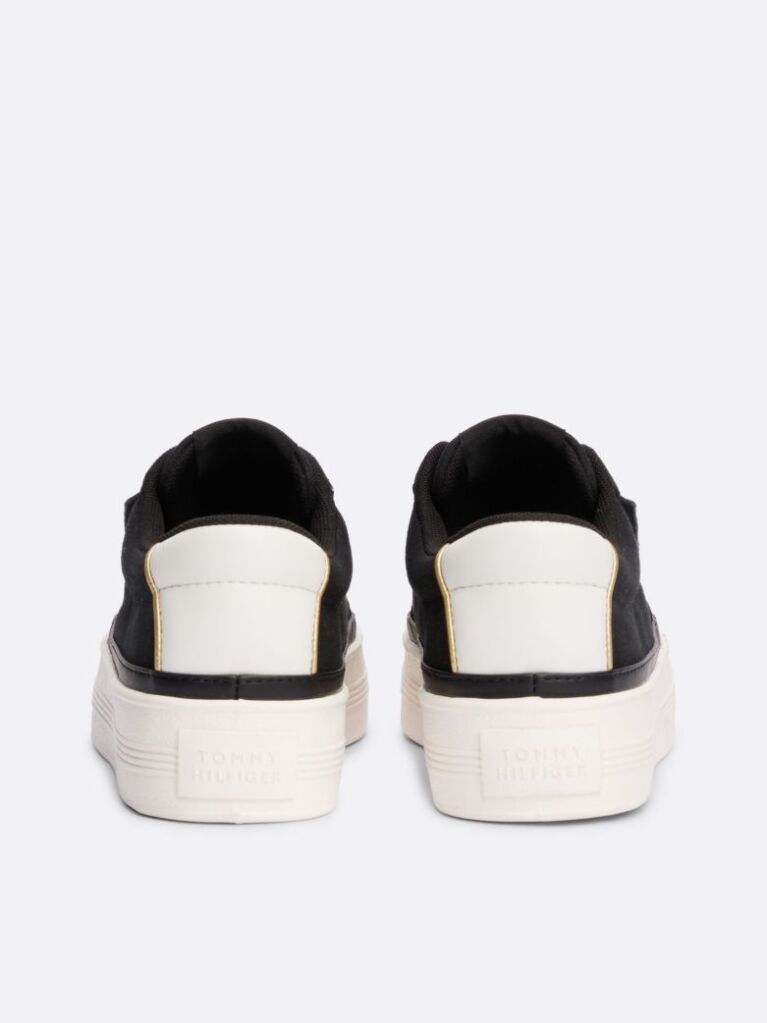 Black Contrast Trim Trainers  Women