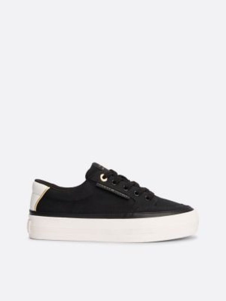 Black Contrast Trim Trainers  Women