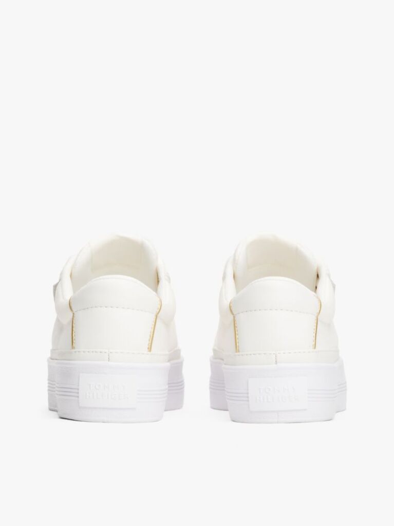 Beige Contrast Trim Trainers  Women