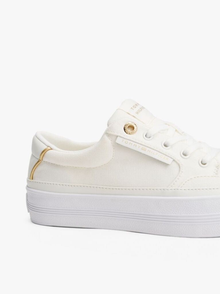 Beige Contrast Trim Trainers  Women