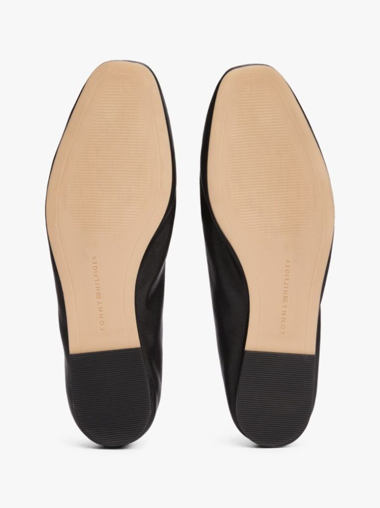 Black TH Monogram Leather Ballerinas  Women