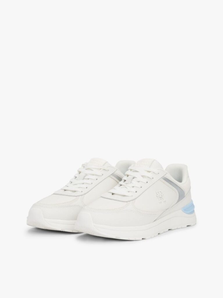 Multi Leather Mixed Texture Trainers  Women