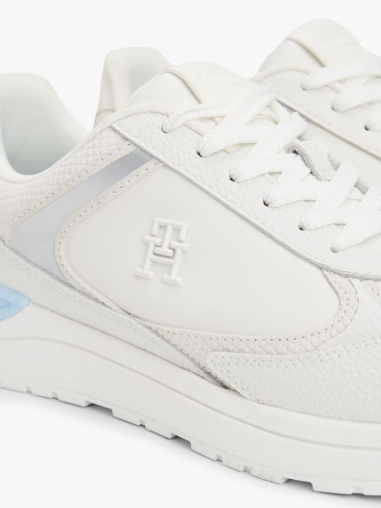 Multi Leather Mixed Texture Trainers  Women