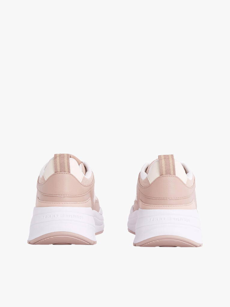 Multi Leather Mixed Texture Chunky Trainers  Women