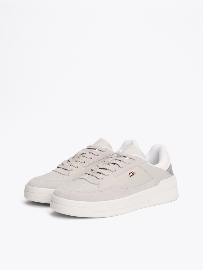 Γκρι Sneakers Με Μεταλιζέ Πάνελ  Γυναίκες