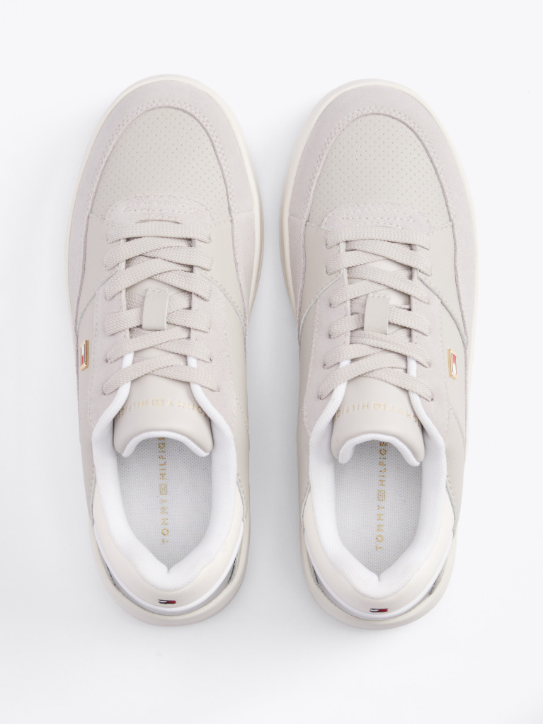 Γκρι Sneakers Με Μεταλιζέ Πάνελ  Γυναίκες