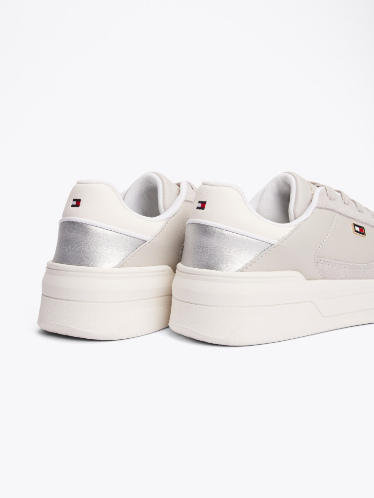 Γκρι Sneakers Με Μεταλιζέ Πάνελ  Γυναίκες